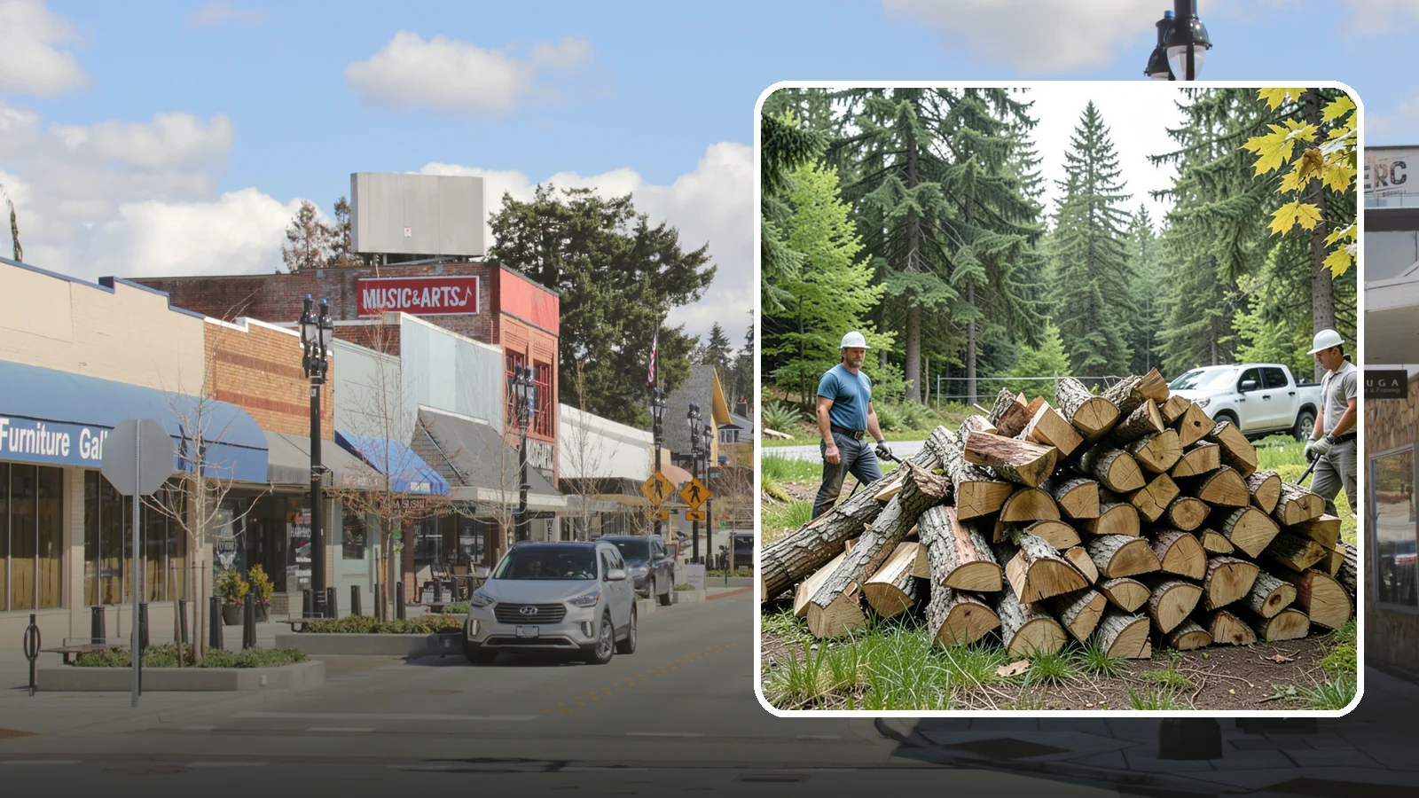 Summer Seasoning in Bothell, King County, WA - We deliver wood in summer and set it up to dry through the warm months so it is ready to burn by winter.