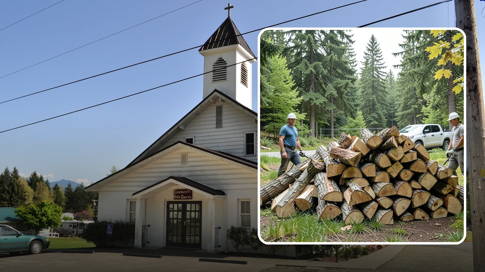 Summer Seasoning in Concrete, Skagit County, WA - We deliver wood in summer and set it up to dry through the warm months so it is ready to burn by winter.