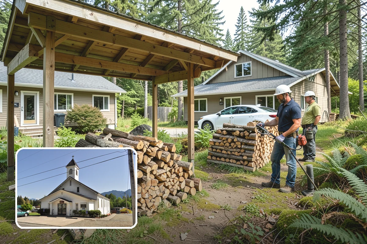 Summer Seasoning in Concrete, Skagit County, WA - Uses the driest months for effective seasoning