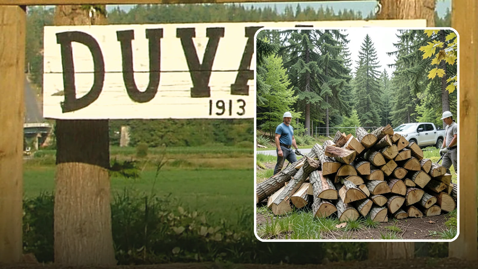 Summer Seasoning in Duvall, King County, WA - We deliver wood in summer and set it up to dry through the warm months so it is ready to burn by winter.