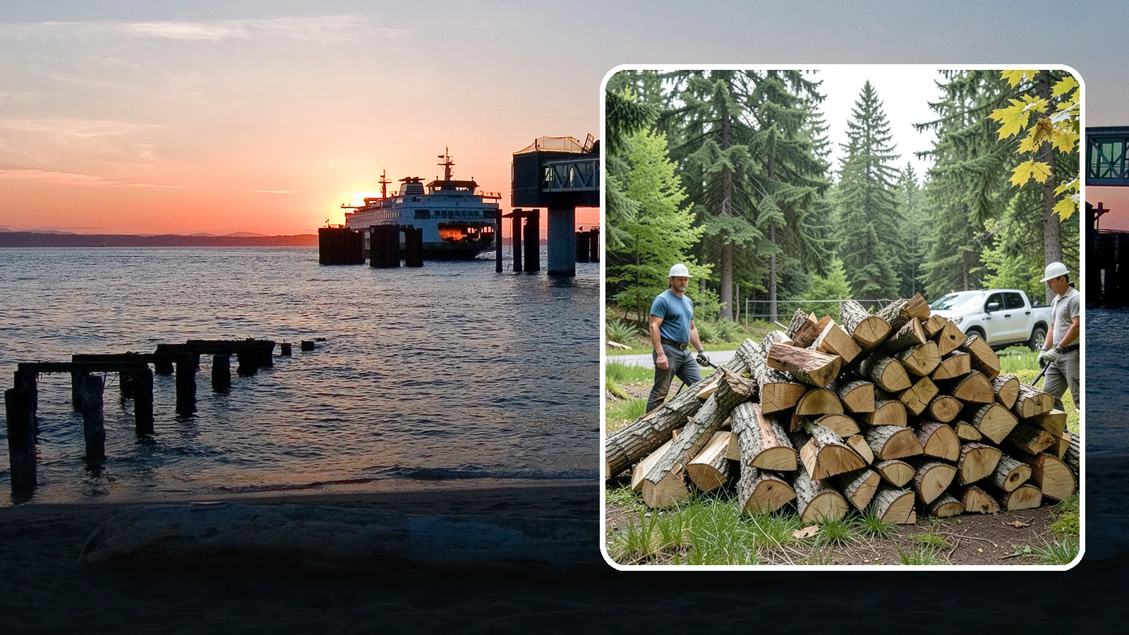 Summer Seasoning in Edmonds, Snohomish County, WA - We deliver wood in summer and set it up to dry through the warm months so it is ready to burn by winter.