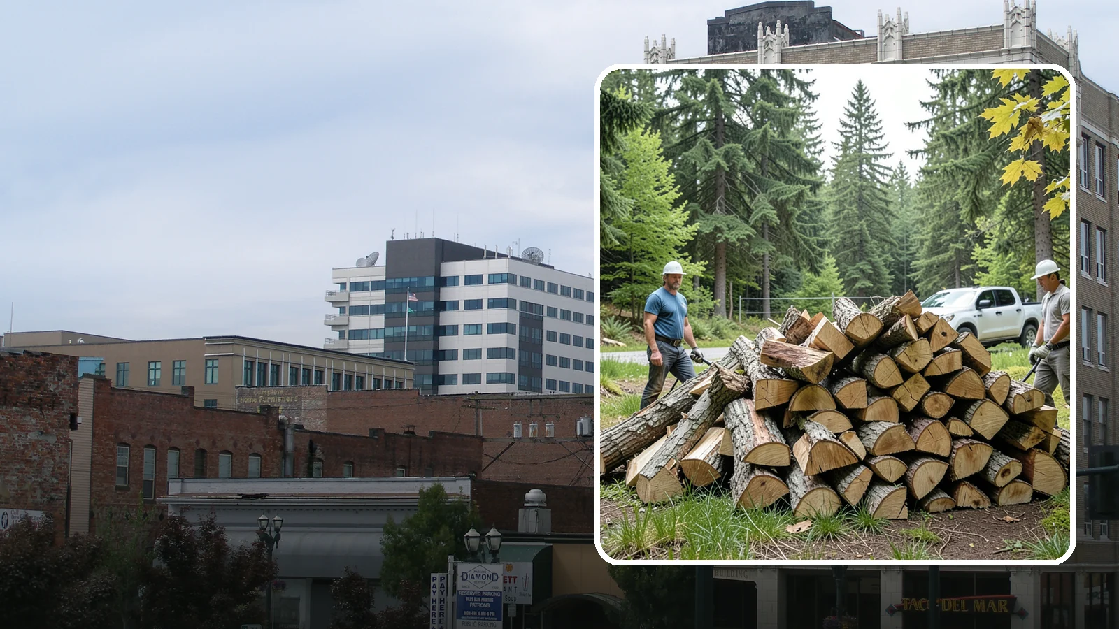 Summer Seasoning in Everett, Snohomish County, WA - We deliver wood in summer and set it up to dry through the warm months so it is ready to burn by winter.