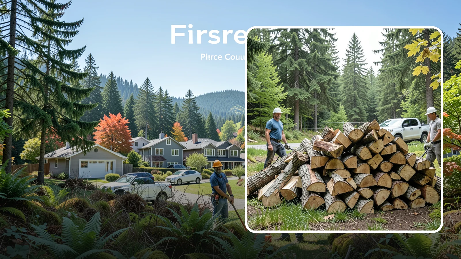 Summer Seasoning in Fircrest, Pierce County, WA - We deliver wood in summer and set it up to dry through the warm months so it is ready to burn by winter.