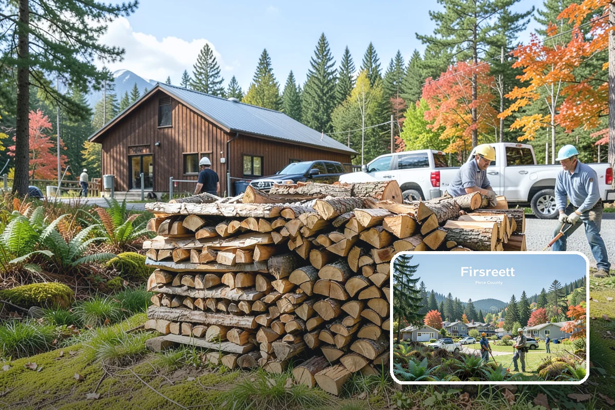 Summer Seasoning in Fircrest, Pierce County, WA - Uses the driest months for effective seasoning