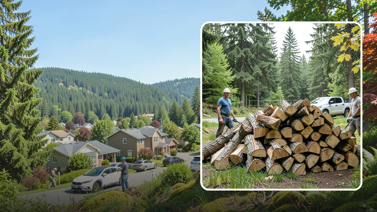 Summer Seasoning in Index, Snohomish County, WA - We deliver wood in summer and set it up to dry through the warm months so it is ready to burn by winter.