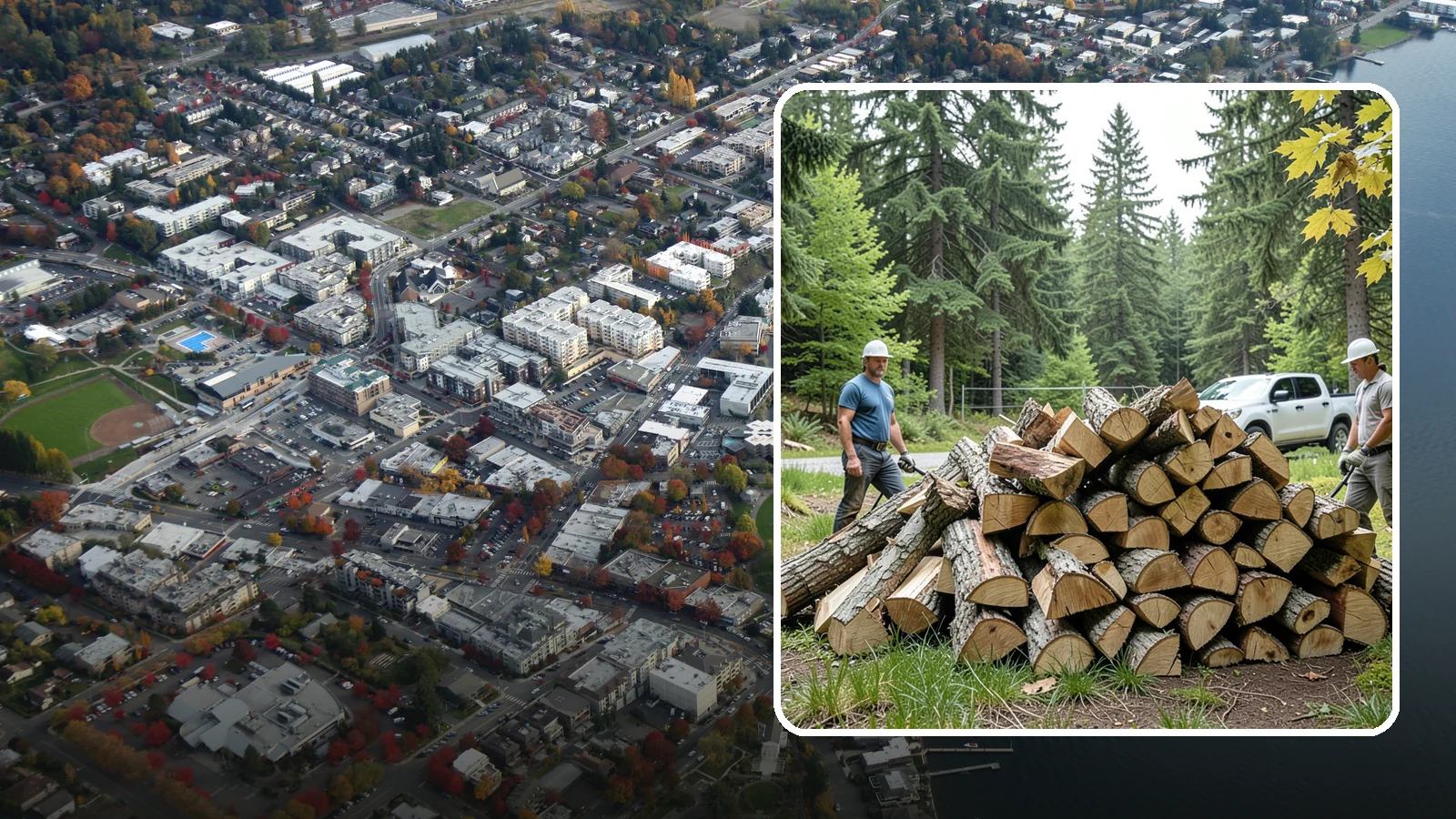 Summer Seasoning in Kirkland, King County, WA - We deliver wood in summer and set it up to dry through the warm months so it is ready to burn by winter.