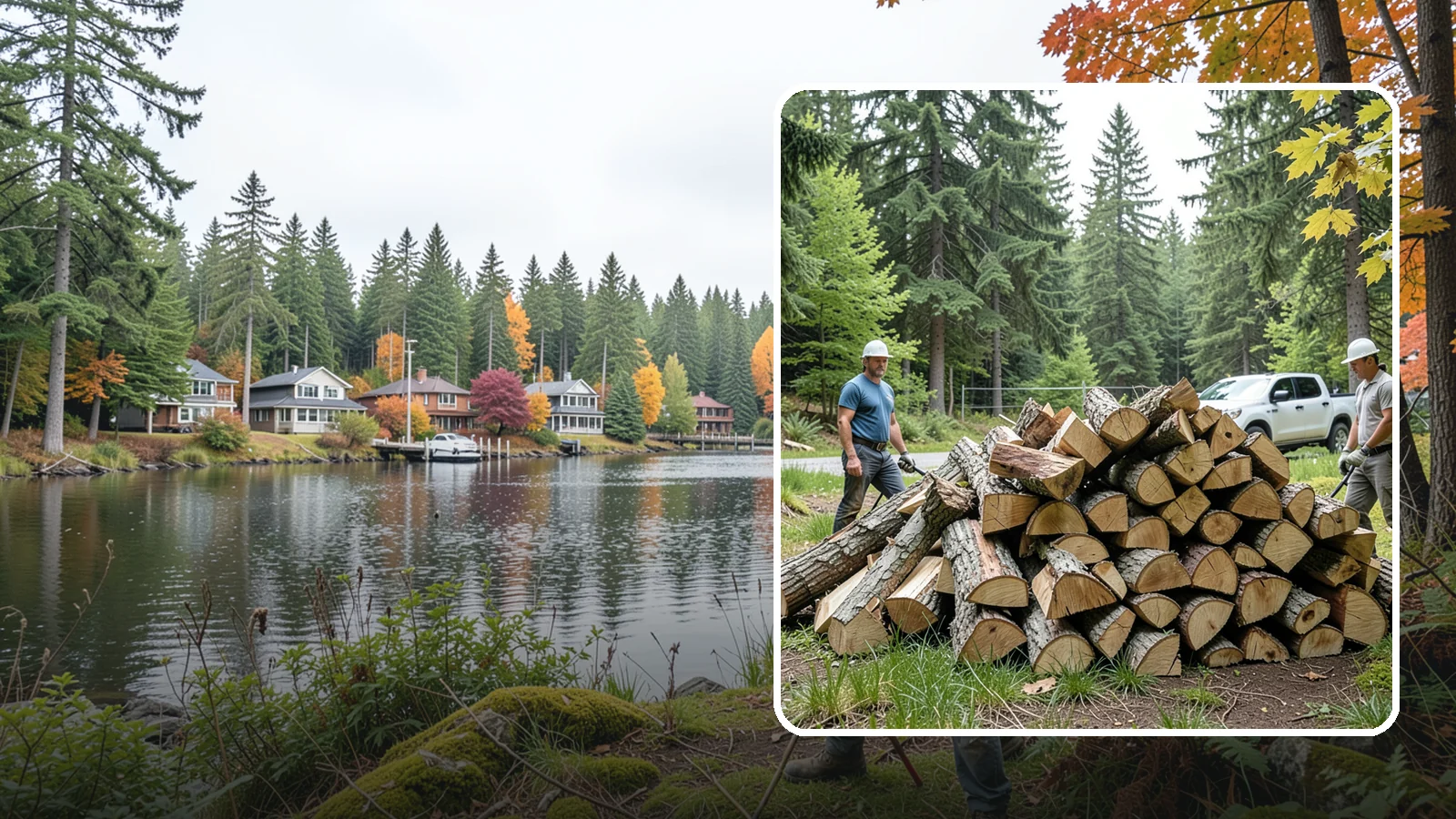 Summer Seasoning in La Conner, Skagit County, WA - We deliver wood in summer and set it up to dry through the warm months so it is ready to burn by winter.