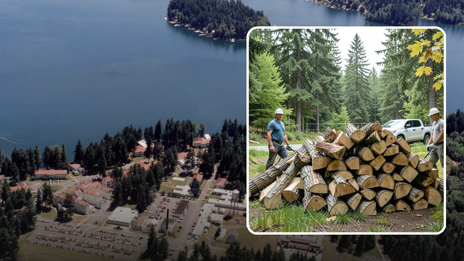 Summer Seasoning in Lakewood, Pierce County, WA - We deliver wood in summer and set it up to dry through the warm months so it is ready to burn by winter.