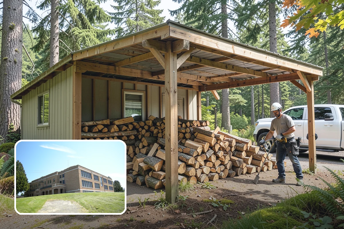 Summer Seasoning in Maple Valley, King County, WA - Uses the driest months for effective seasoning