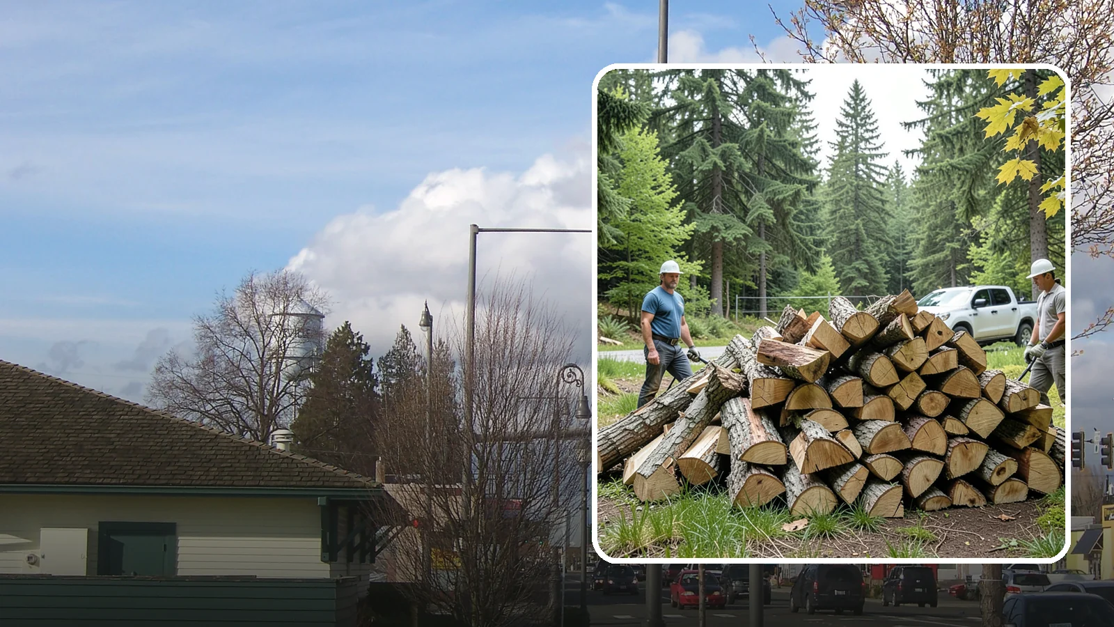 Summer Seasoning in Marysville, Snohomish County, WA - We deliver wood in summer and set it up to dry through the warm months so it is ready to burn by winter.