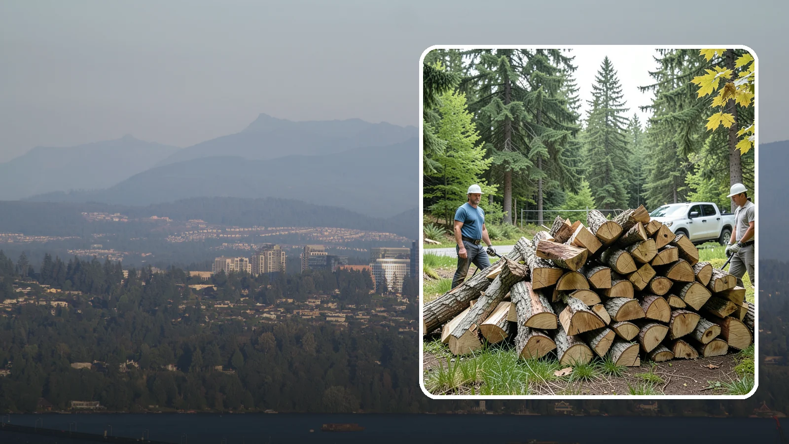 Summer Seasoning in Medina, King County, WA - We deliver wood in summer and set it up to dry through the warm months so it is ready to burn by winter.