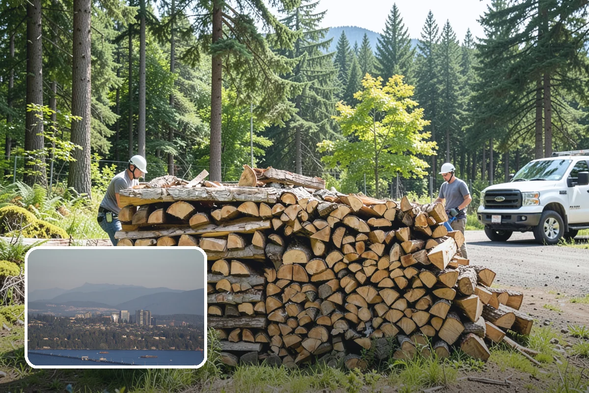 Summer Seasoning in Medina, King County, WA - Uses the driest months for effective seasoning