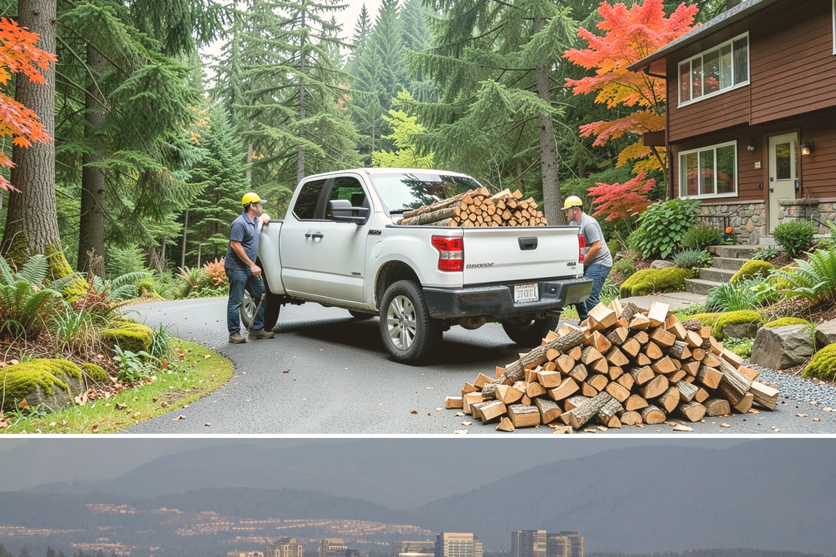 Summer Seasoning in Medina, King County, WA - Summer is the prime seasoning window, when long dry days pull moisture out fastest ahead of winter.