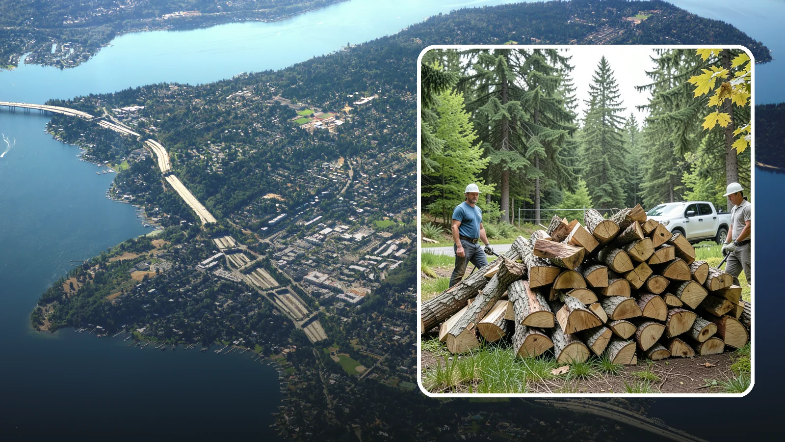 Summer Seasoning in Mercer Island, King County, WA - We deliver wood in summer and set it up to dry through the warm months so it is ready to burn by winter.