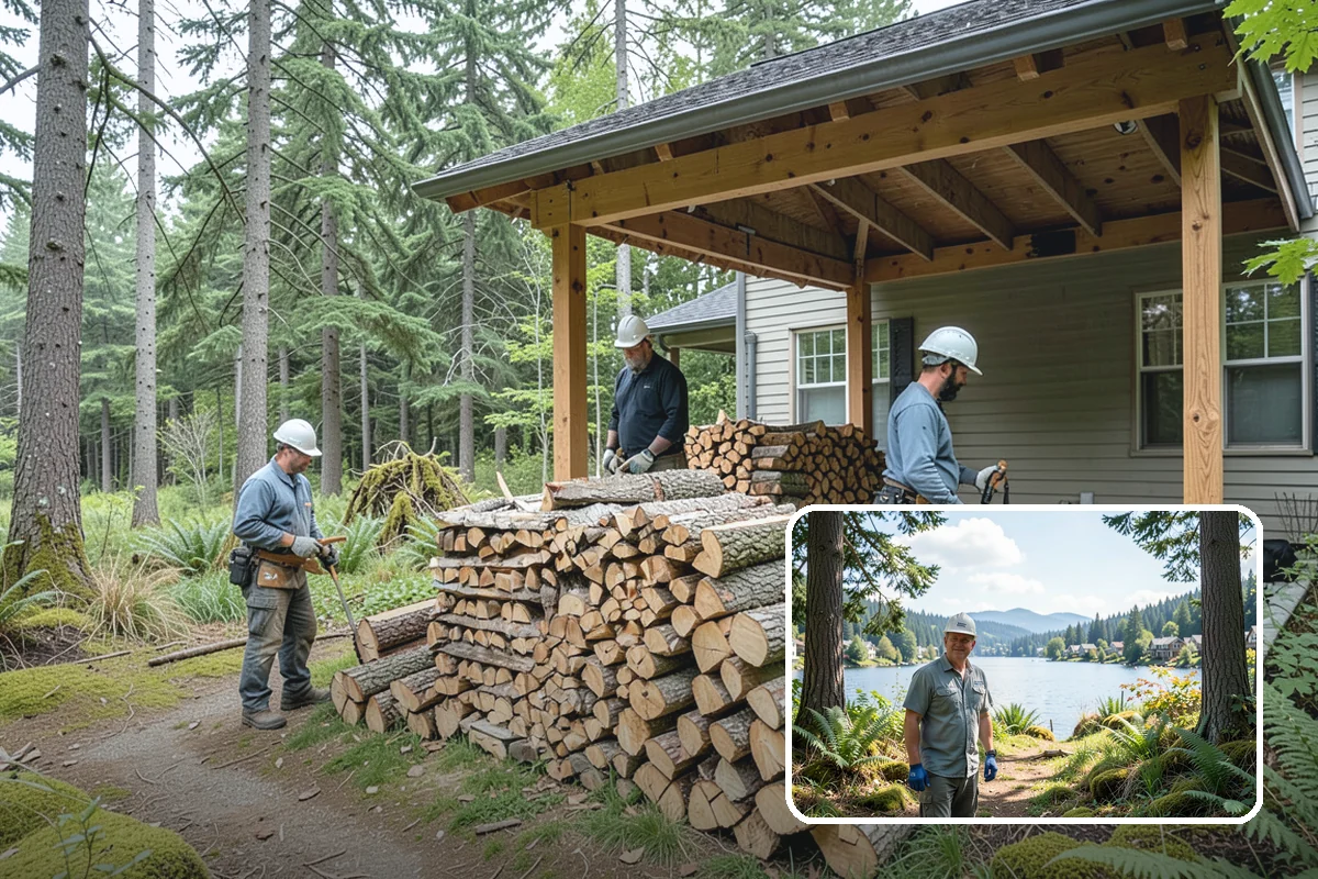 Summer Seasoning in Milton, King County, WA - Uses the driest months for effective seasoning