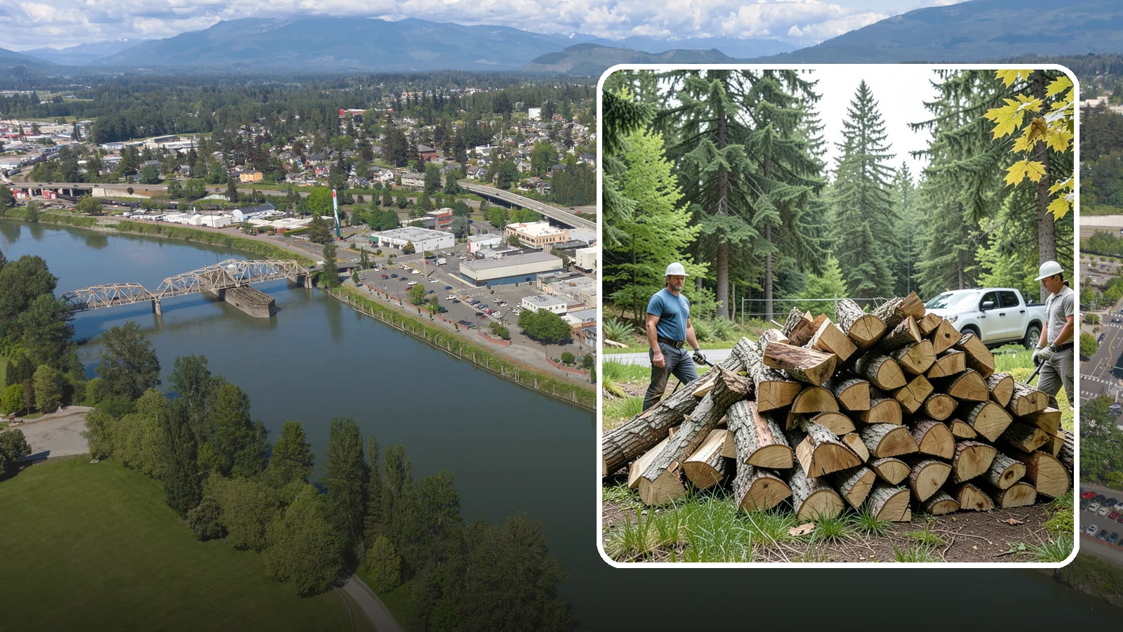Summer Seasoning in Mount Vernon, Skagit County, WA - We deliver wood in summer and set it up to dry through the warm months so it is ready to burn by winter.