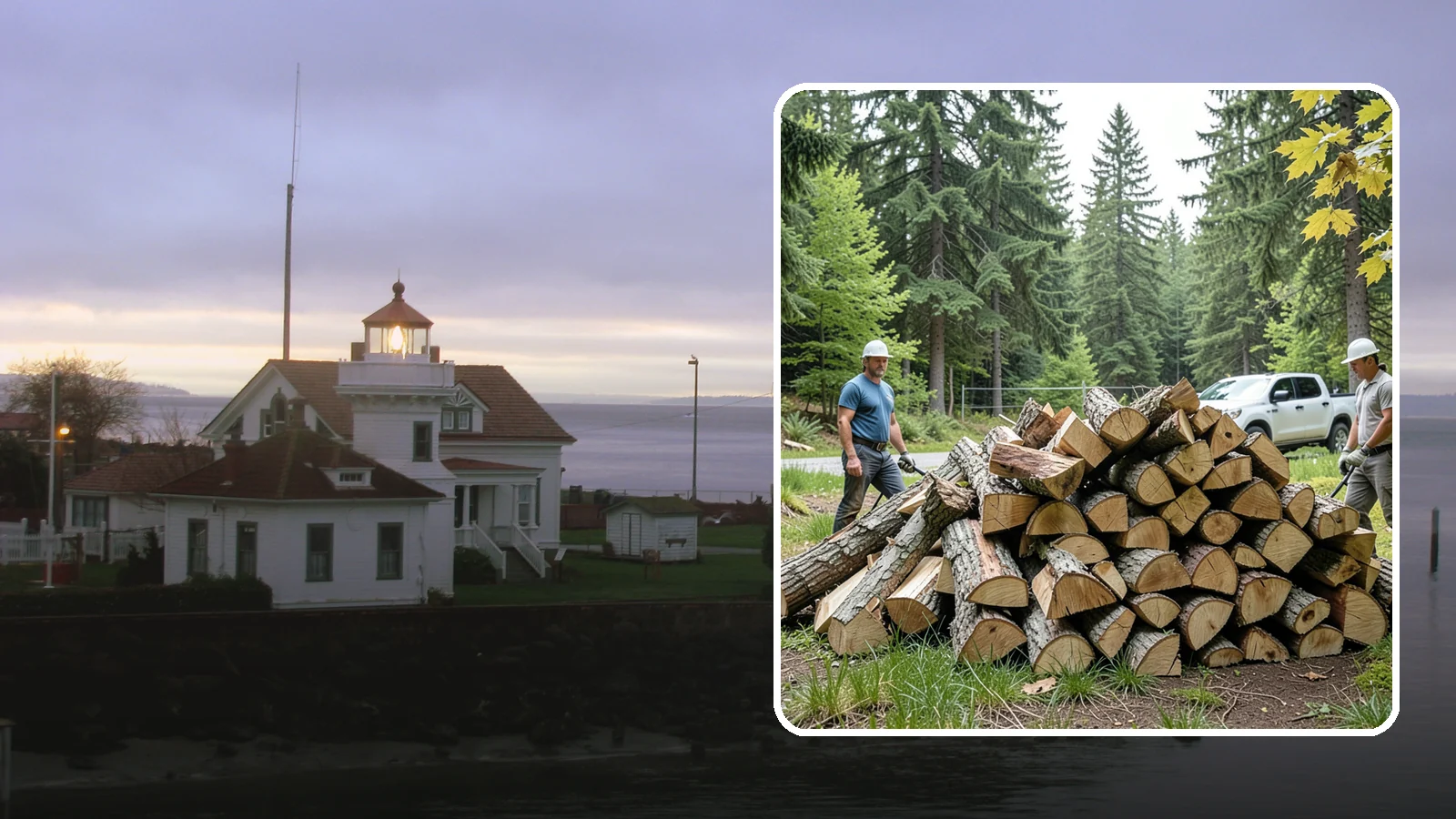 Summer Seasoning in Mukilteo, Snohomish County, WA - We deliver wood in summer and set it up to dry through the warm months so it is ready to burn by winter.