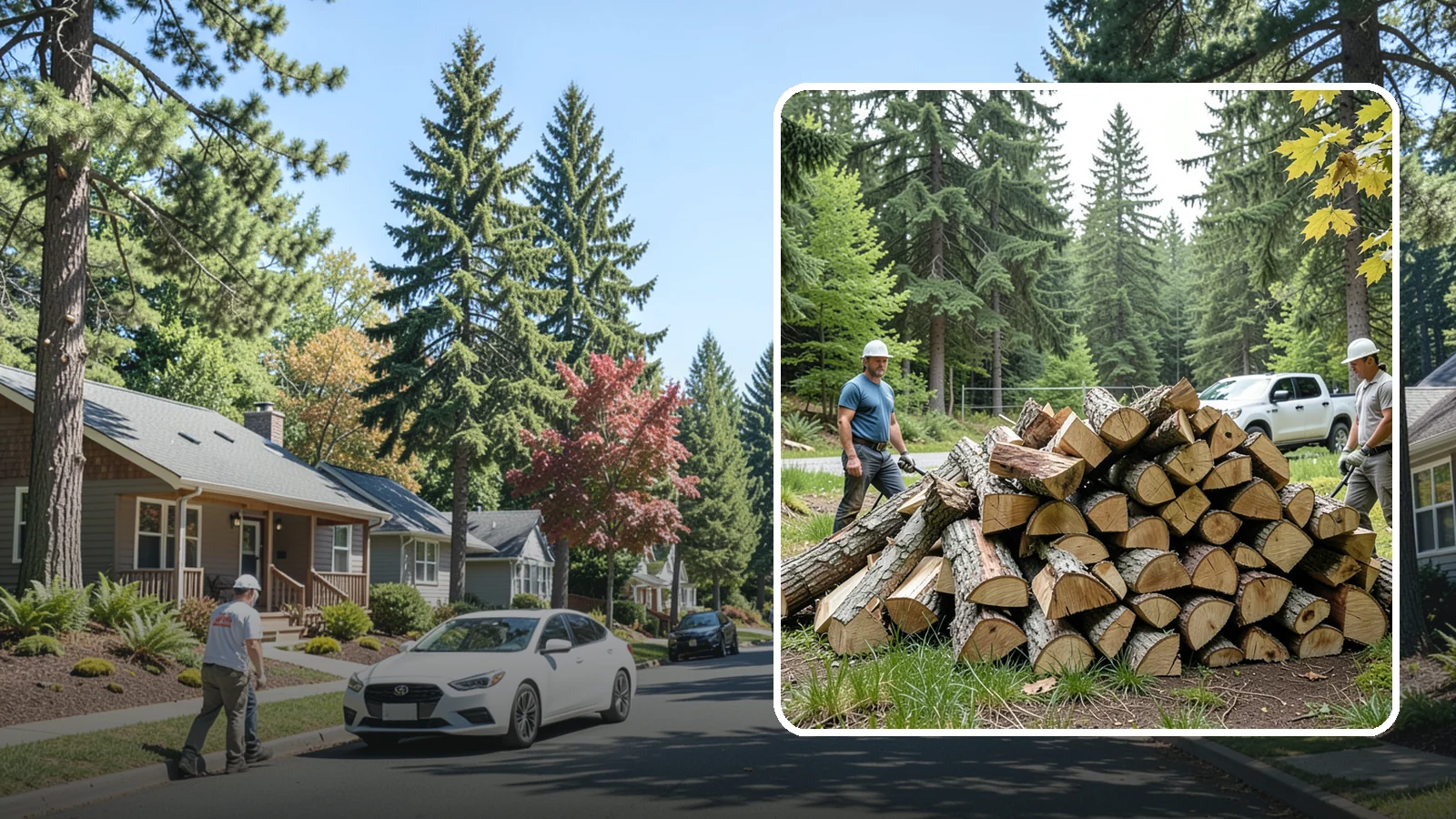 Summer Seasoning in Orting, Pierce County, WA - We deliver wood in summer and set it up to dry through the warm months so it is ready to burn by winter.