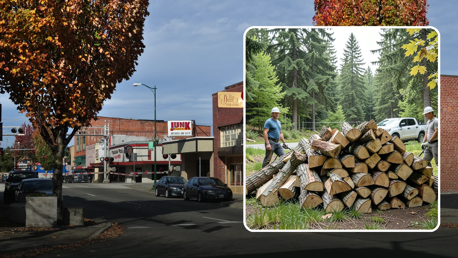 Summer Seasoning in Puyallup, Pierce County, WA - We deliver wood in summer and set it up to dry through the warm months so it is ready to burn by winter.