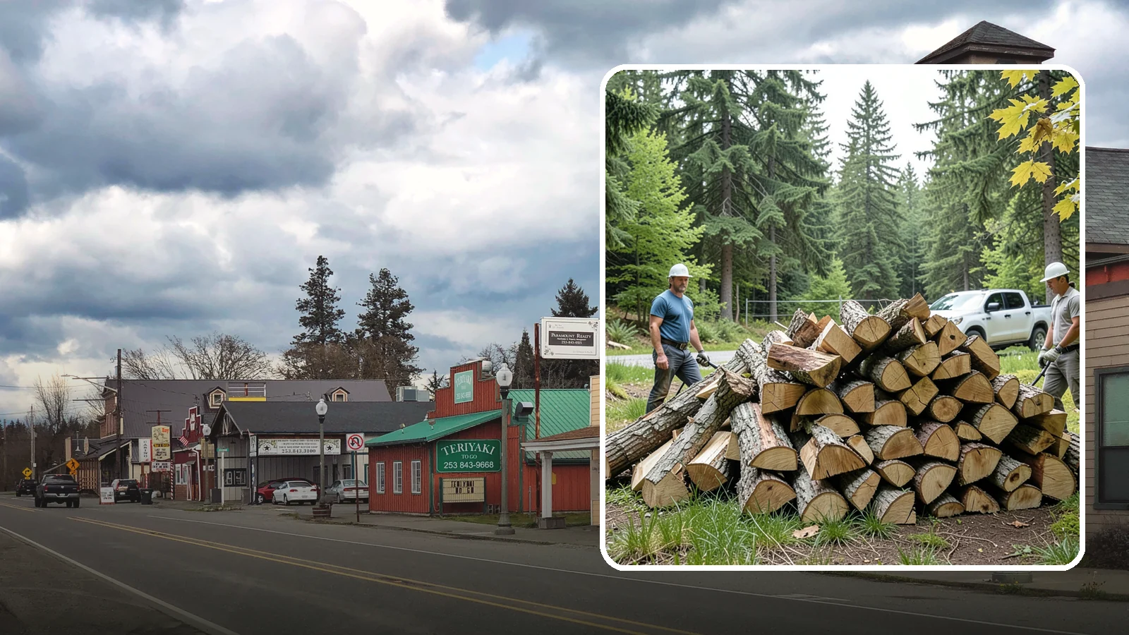 Summer Seasoning in Roy, Pierce County, WA - We deliver wood in summer and set it up to dry through the warm months so it is ready to burn by winter.