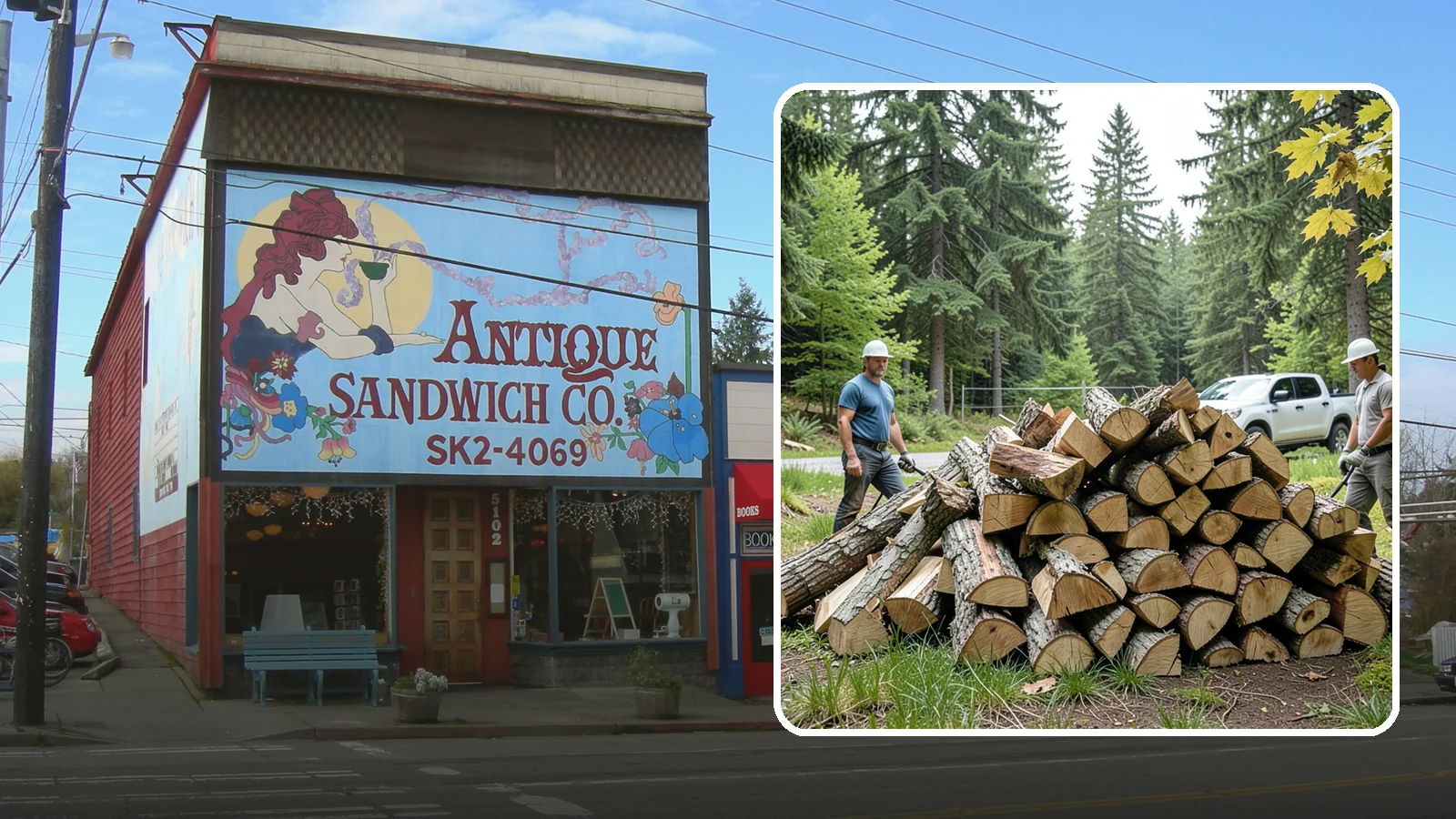 Summer Seasoning in Ruston, Pierce County, WA - We deliver wood in summer and set it up to dry through the warm months so it is ready to burn by winter.