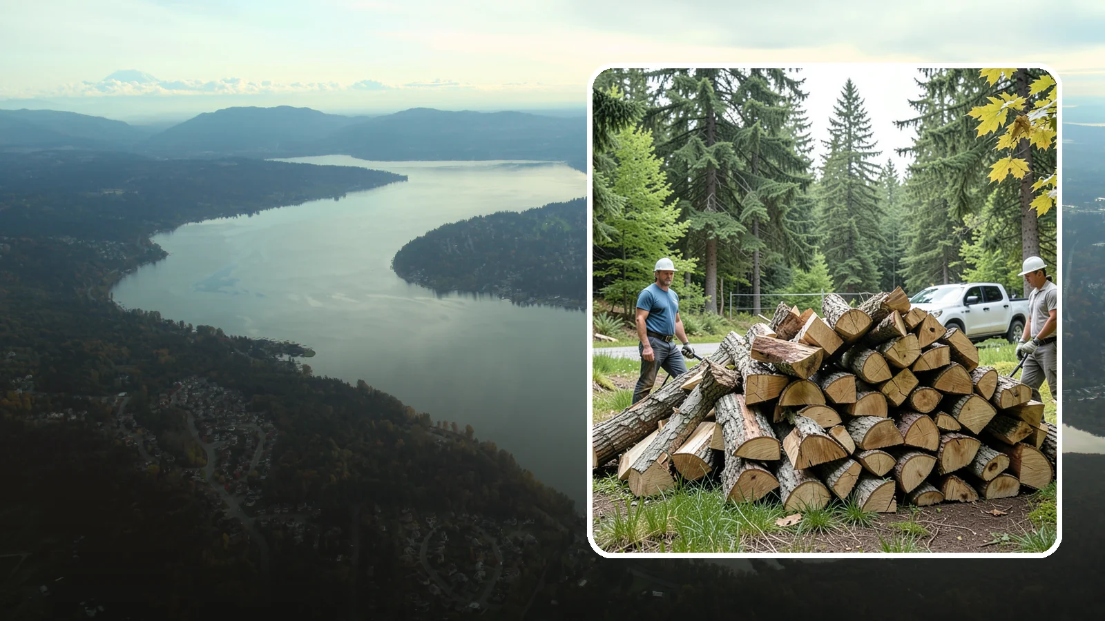 Summer Seasoning in Sammamish, King County, WA - We deliver wood in summer and set it up to dry through the warm months so it is ready to burn by winter.