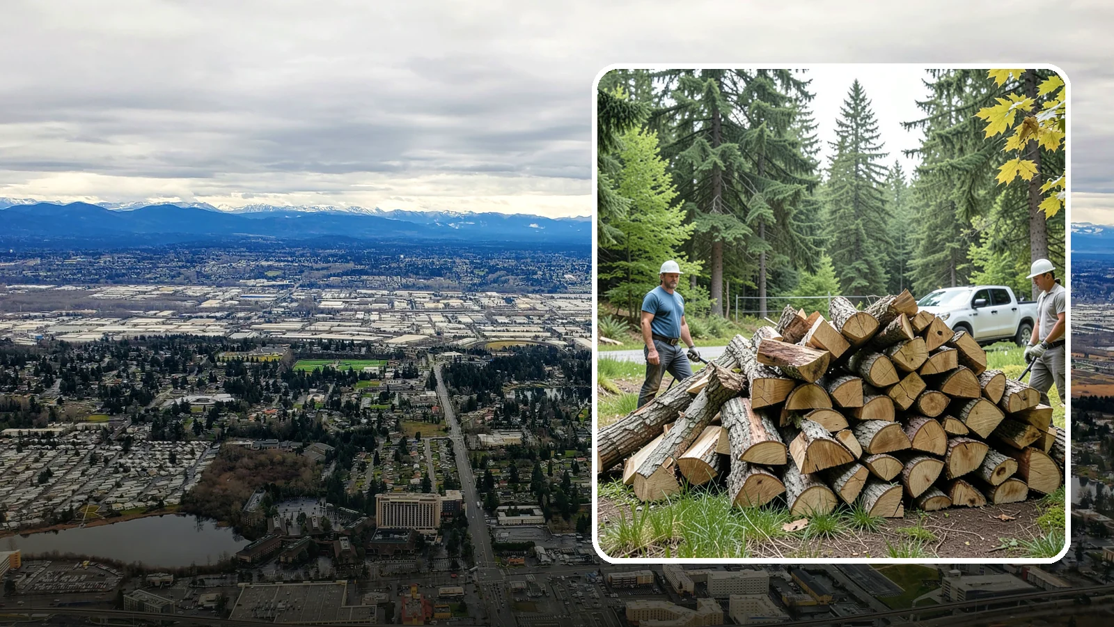 Summer Seasoning in SeaTac, WA - We deliver wood in summer and set it up to dry through the warm months so it is ready to burn by winter.