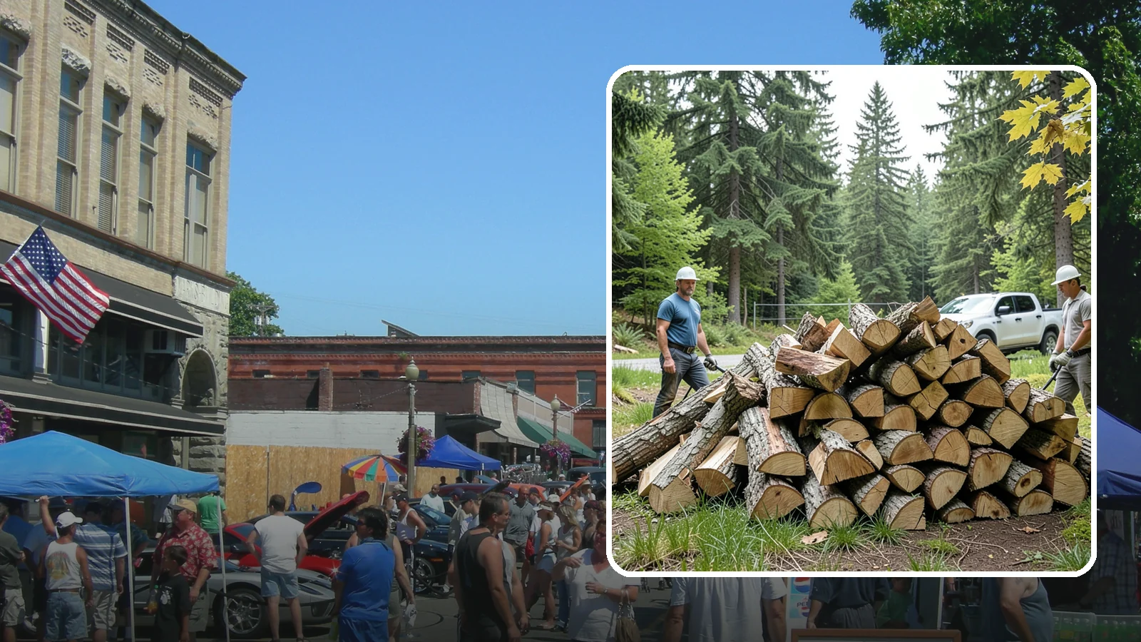 Summer Seasoning in Snohomish, Snohomish County, WA - We deliver wood in summer and set it up to dry through the warm months so it is ready to burn by winter.