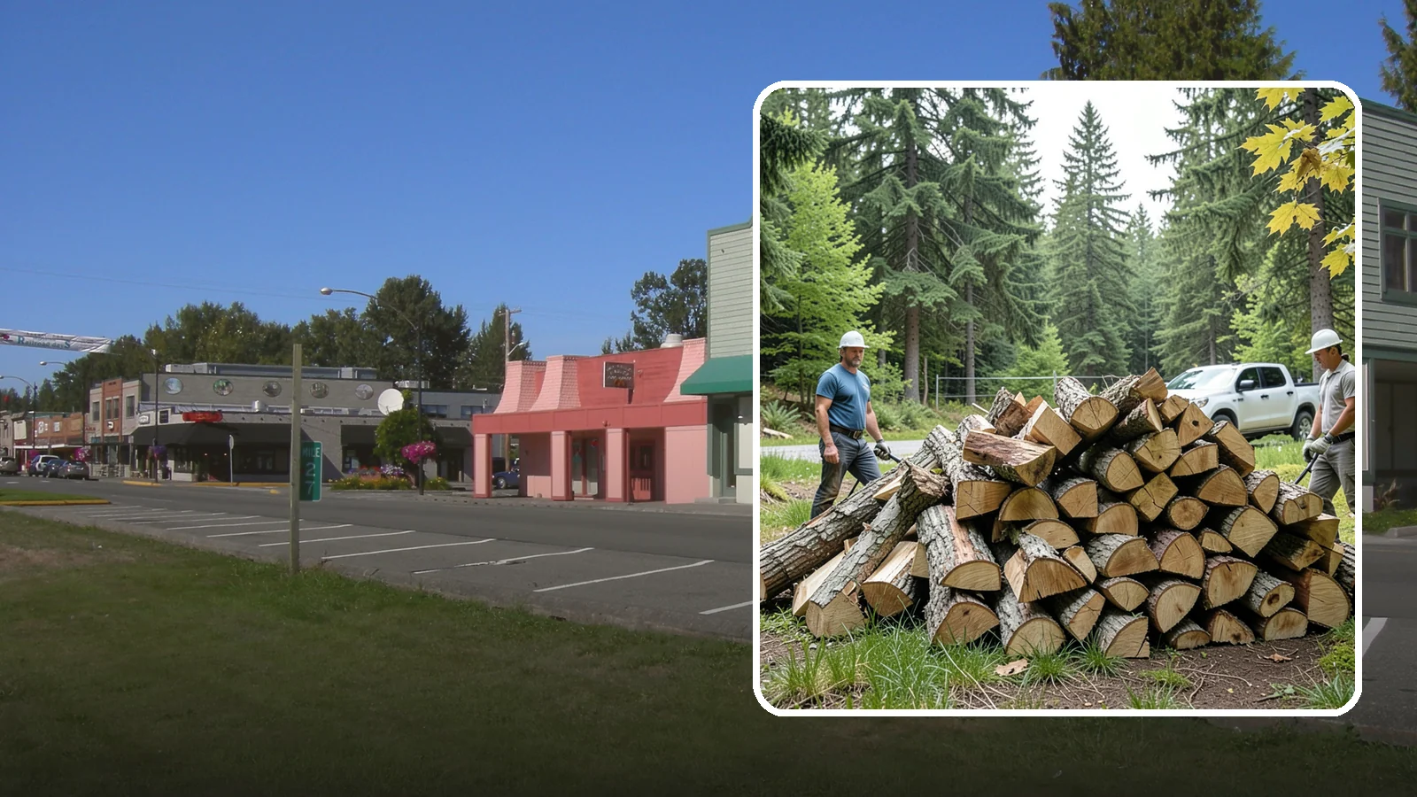 Summer Seasoning in Snoqualmie, King County, WA - We deliver wood in summer and set it up to dry through the warm months so it is ready to burn by winter.