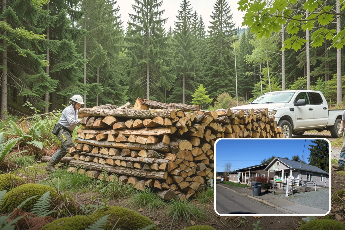 Summer Seasoning in South Prairie, Pierce County, WA - Uses the driest months for effective seasoning
