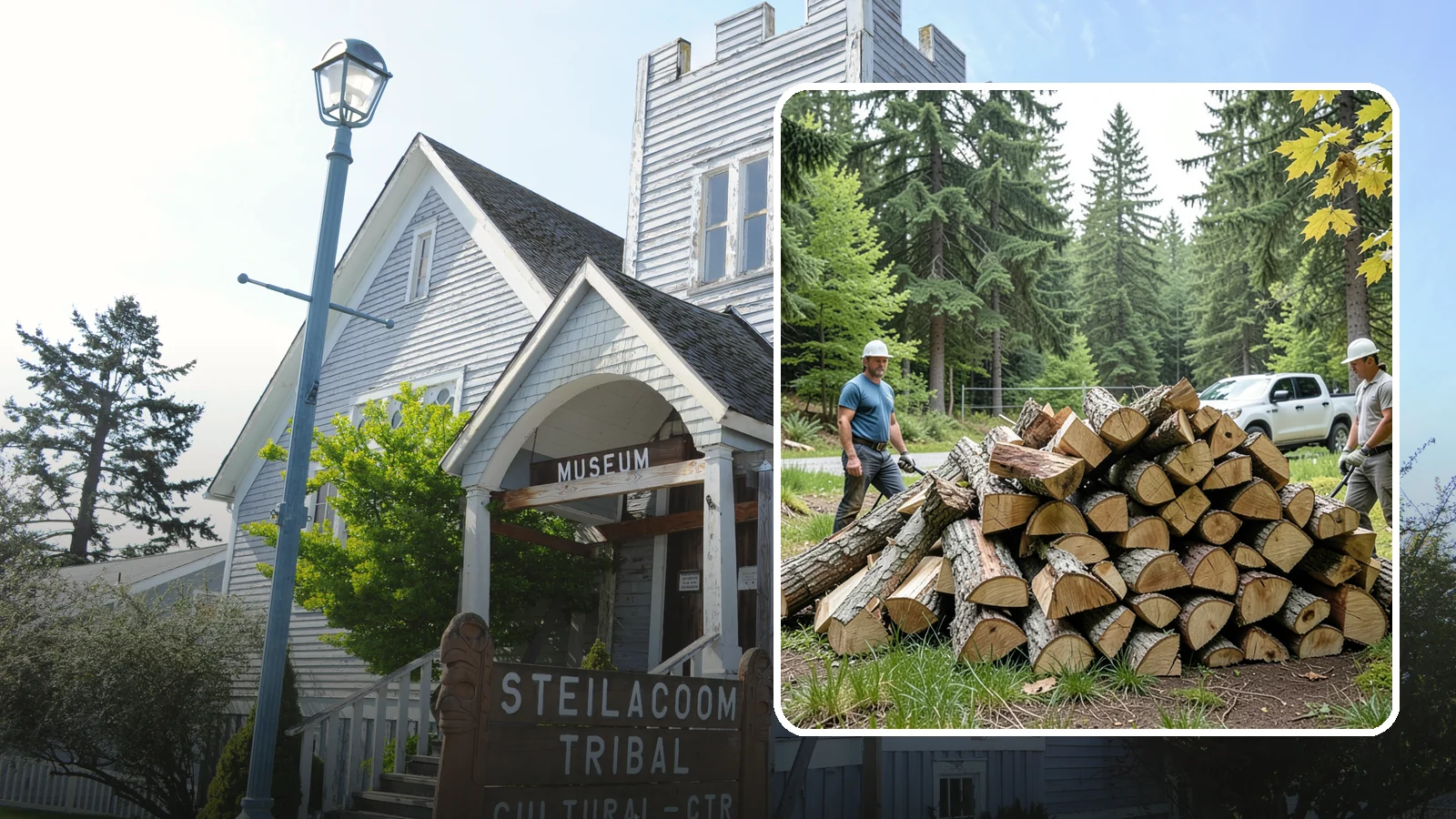 Summer Seasoning in Steilacoom, Pierce County, WA - We deliver wood in summer and set it up to dry through the warm months so it is ready to burn by winter.