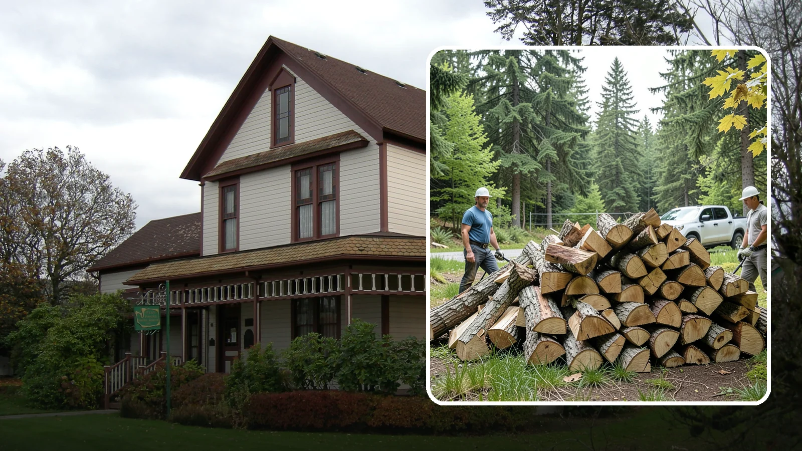 Summer Seasoning in Sumner, Pierce County, WA - We deliver wood in summer and set it up to dry through the warm months so it is ready to burn by winter.