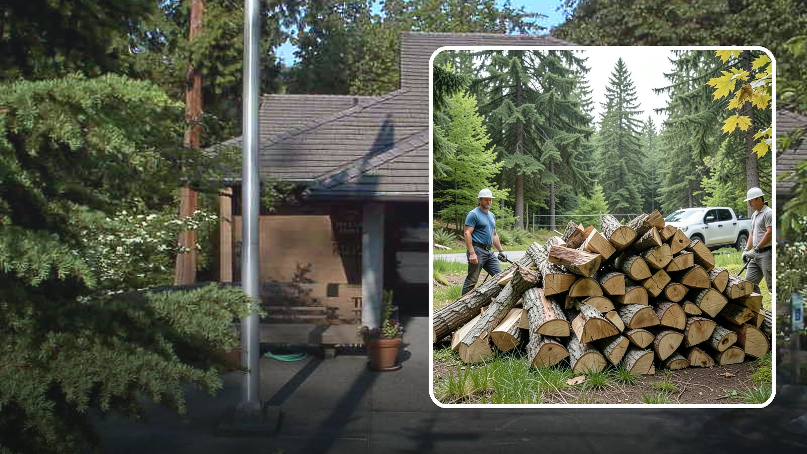 Summer Seasoning in Yarrow Point, King County, WA - We deliver wood in summer and set it up to dry through the warm months so it is ready to burn by winter.