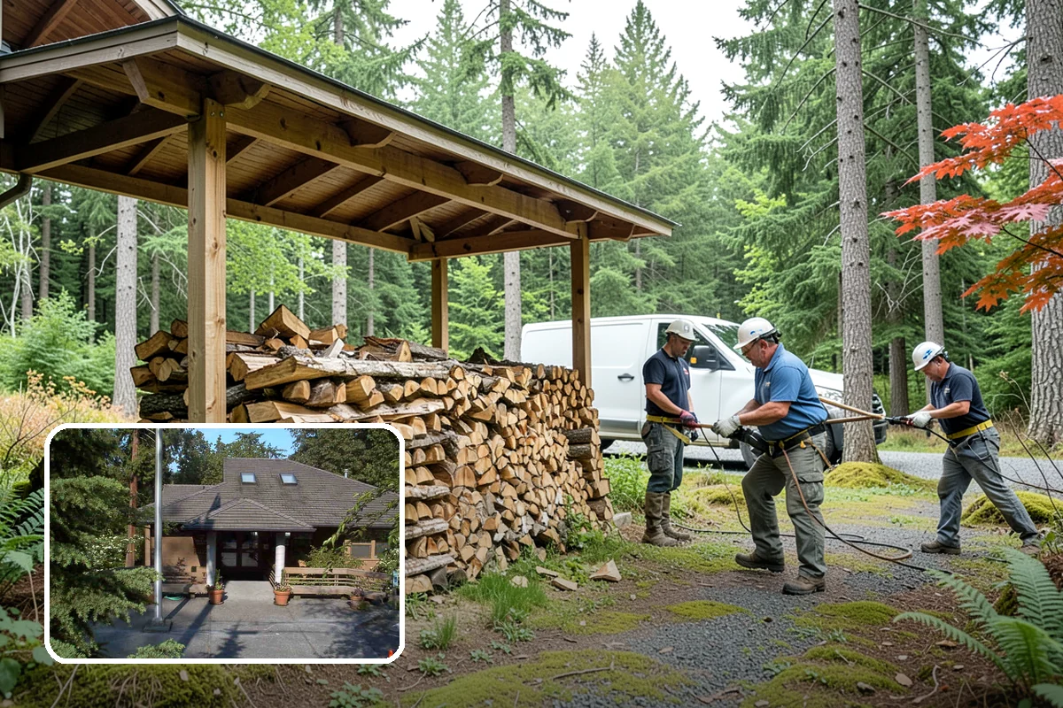 Summer Seasoning in Yarrow Point, King County, WA - Uses the driest months for effective seasoning