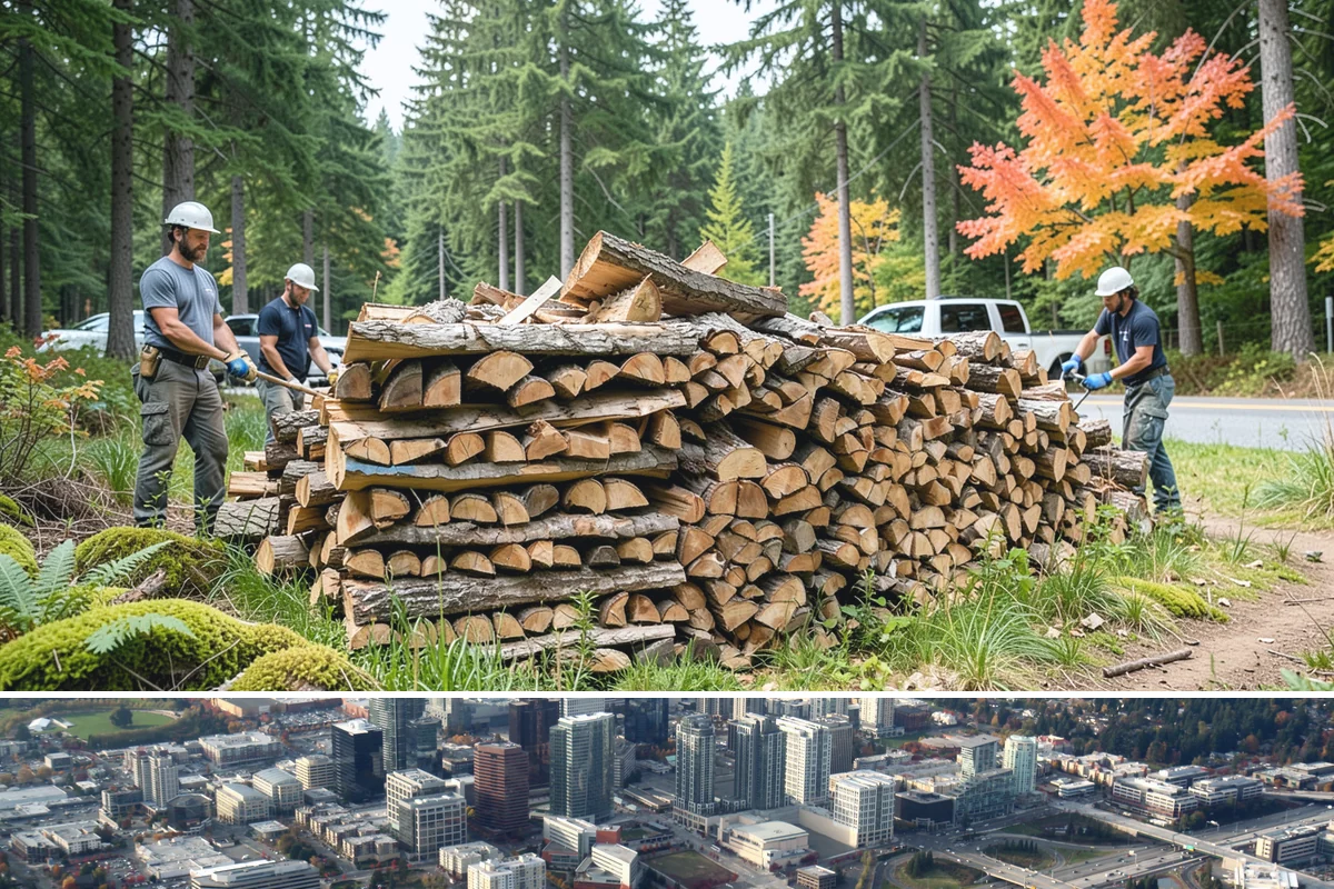 Sustainable Firewood in Bellevue, King County, WA - Available year-round, with fall and winter ordering popular as households stock up responsibly for the heating season.