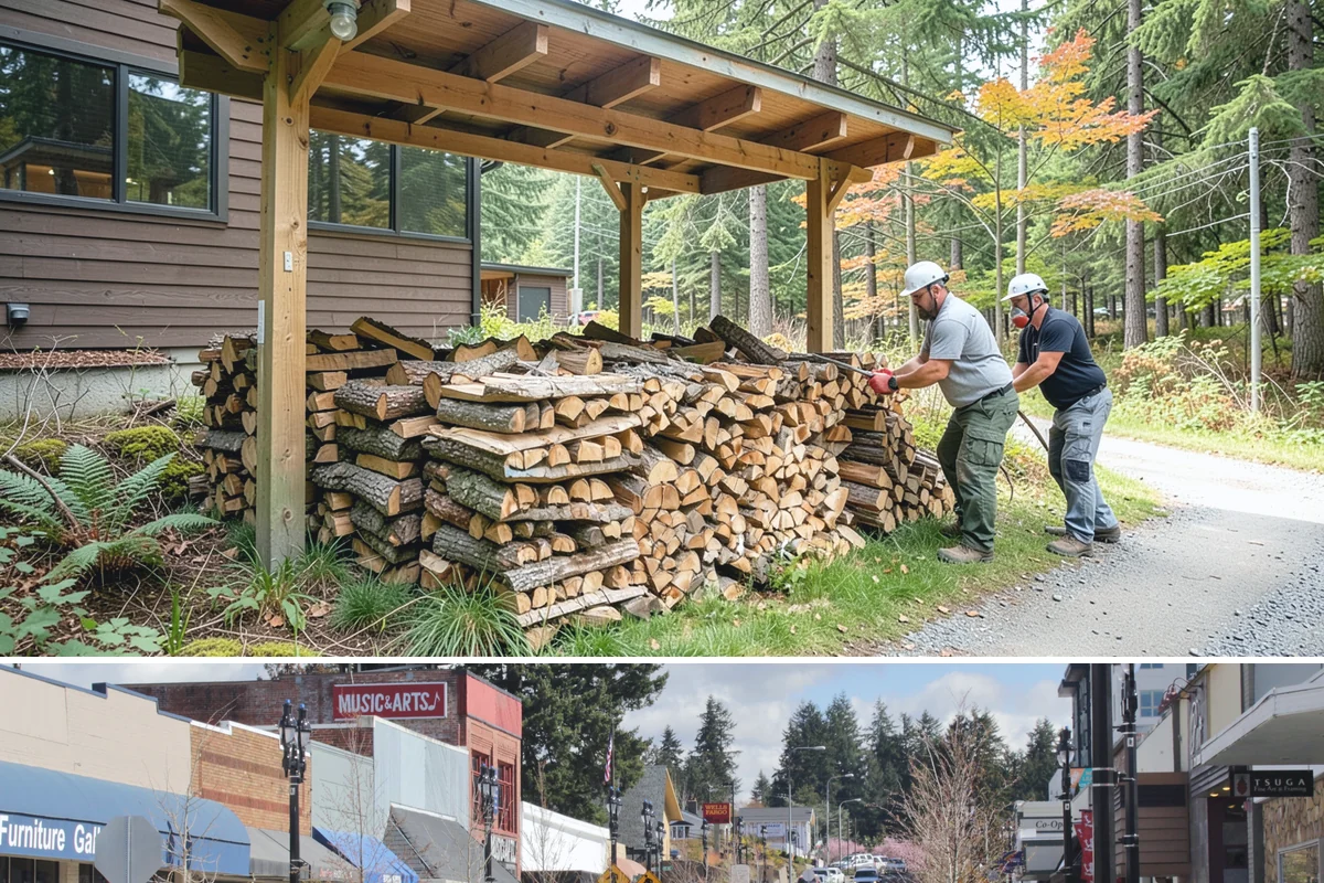 Sustainable Firewood in Bothell, King County, WA - Available year-round, with fall and winter ordering popular as households stock up responsibly for the heating season.