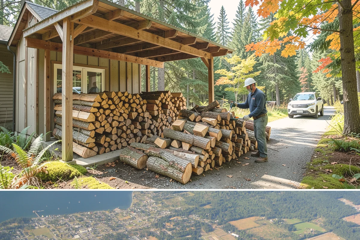 Sustainable Firewood in Coupeville, Island County, WA - Available year-round, with fall and winter ordering popular as households stock up responsibly for the heating season.