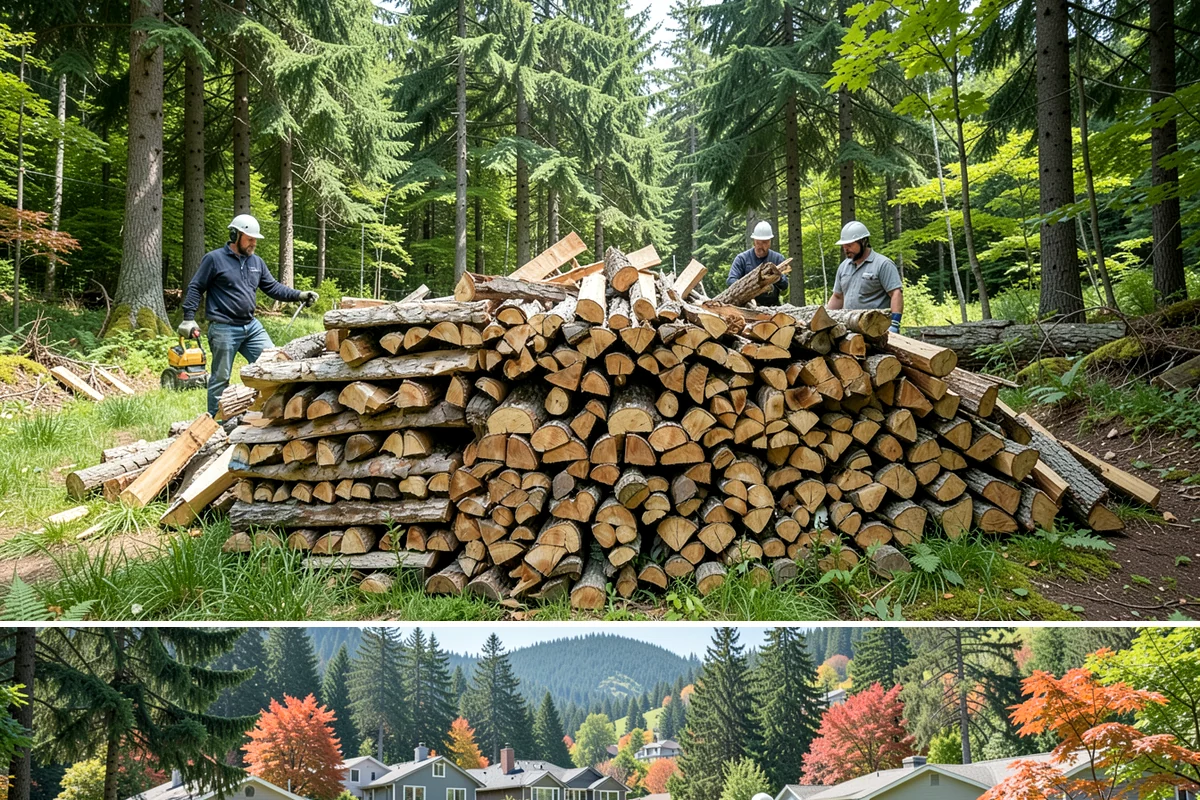 Sustainable Firewood in Fircrest, Pierce County, WA - Available year-round, with fall and winter ordering popular as households stock up responsibly for the heating season.