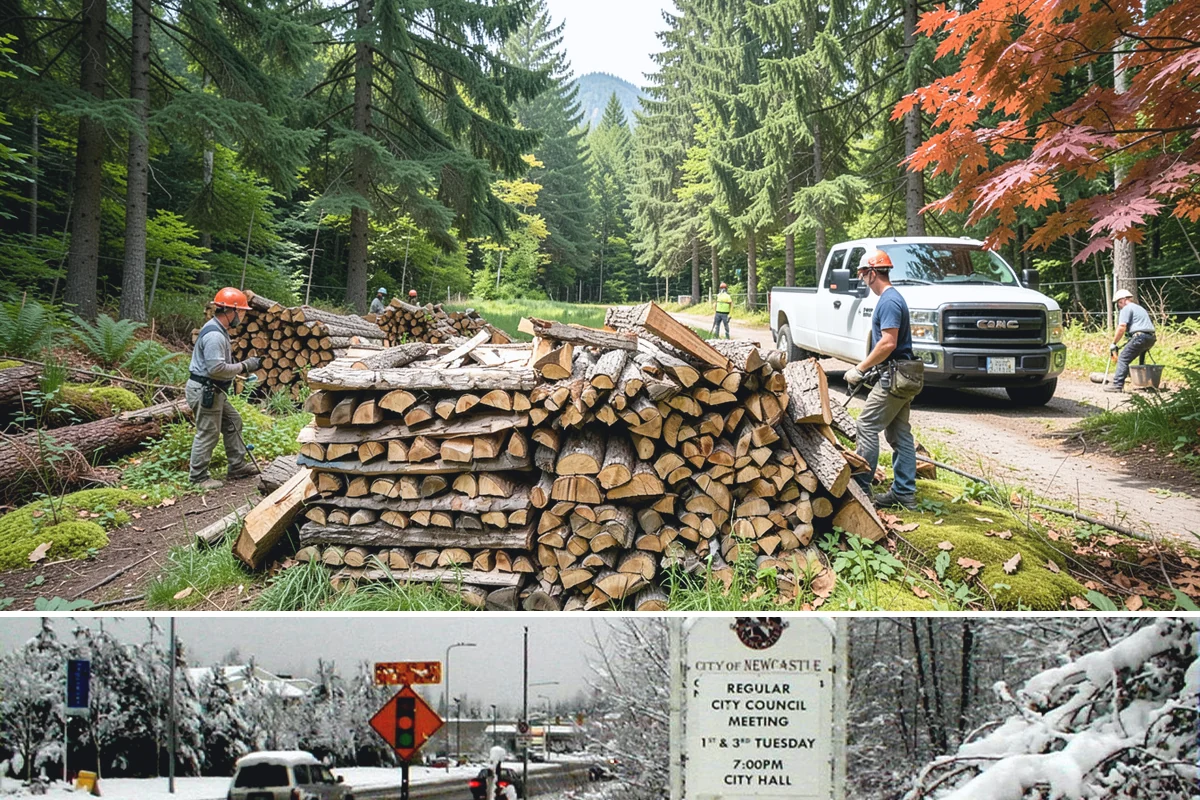Sustainable Firewood in Newcastle, King County, WA - Available year-round, with fall and winter ordering popular as households stock up responsibly for the heating season.