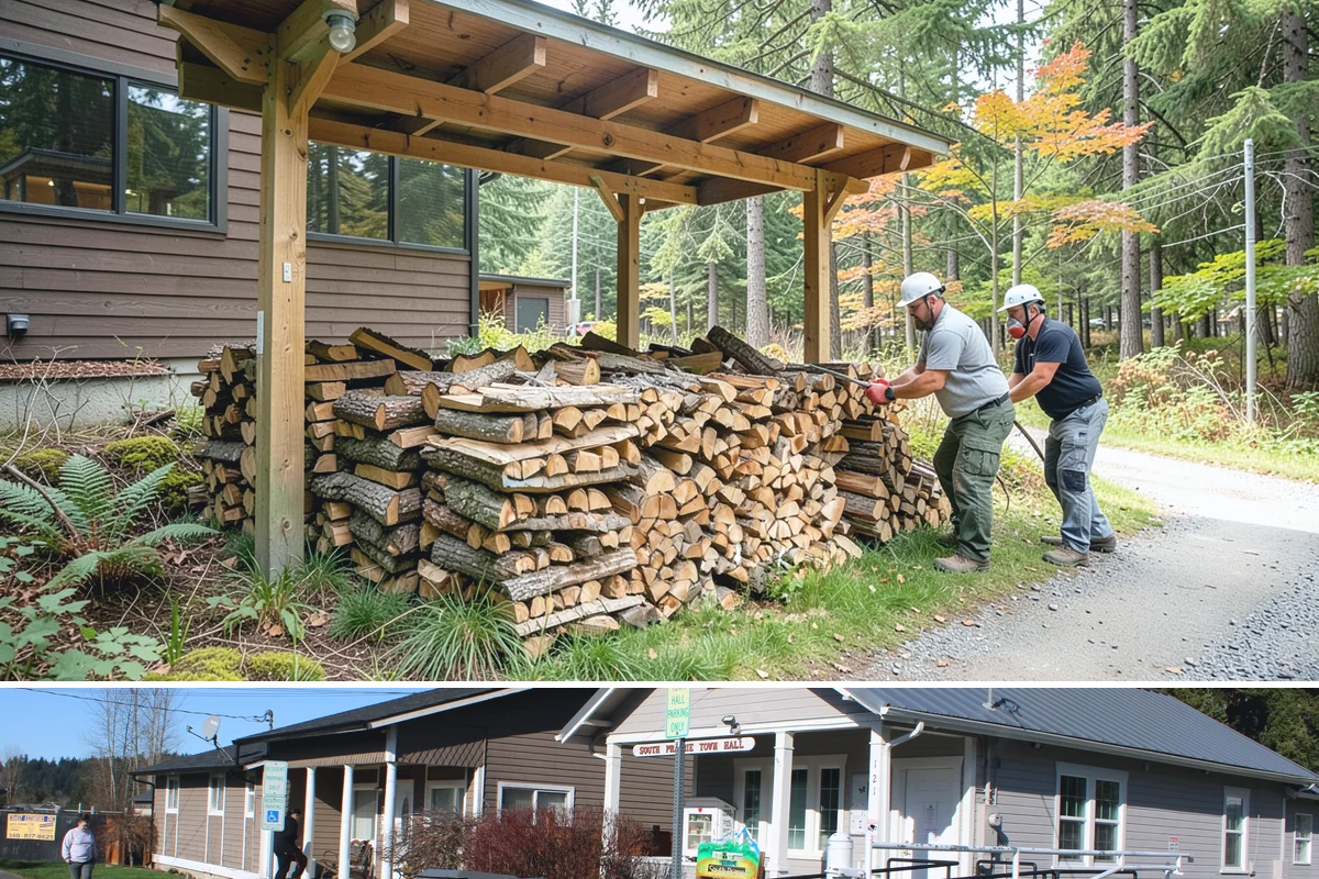 Sustainable Firewood in South Prairie, Pierce County, WA - Available year-round, with fall and winter ordering popular as households stock up responsibly for the heating season.