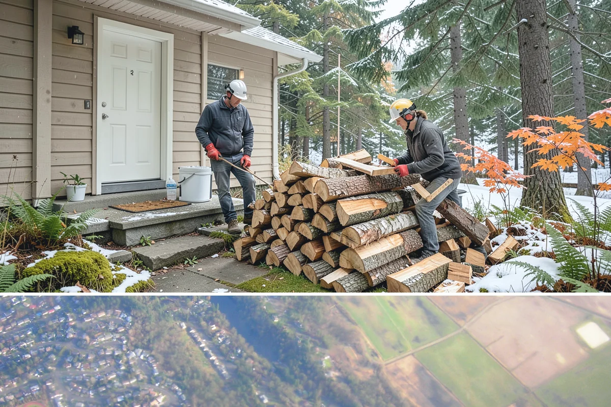 Three Cord Firewood in Algona, King County, WA - Order three cords in late summer to guarantee a full winter's reserve before demand peaks.