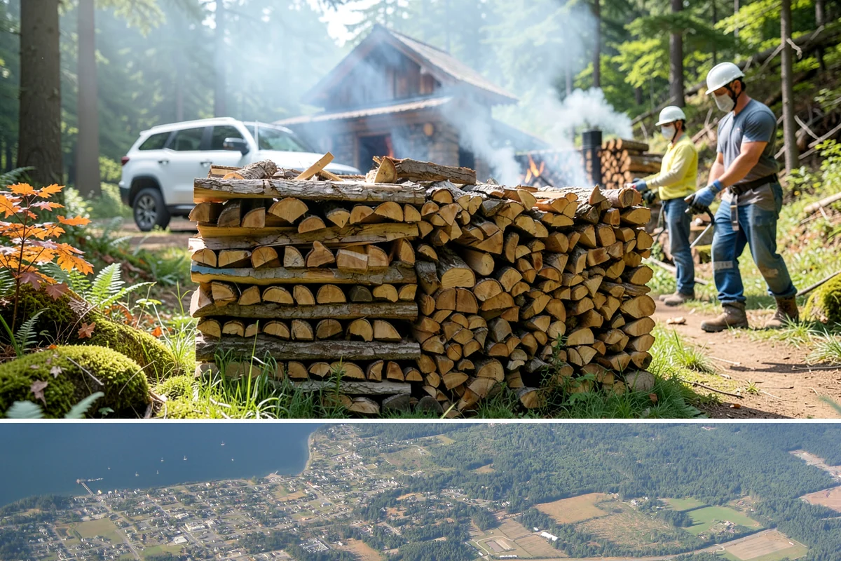 Three Cord Firewood in Coupeville, Island County, WA - Order three cords in late summer to guarantee a full winter's reserve before demand peaks.
