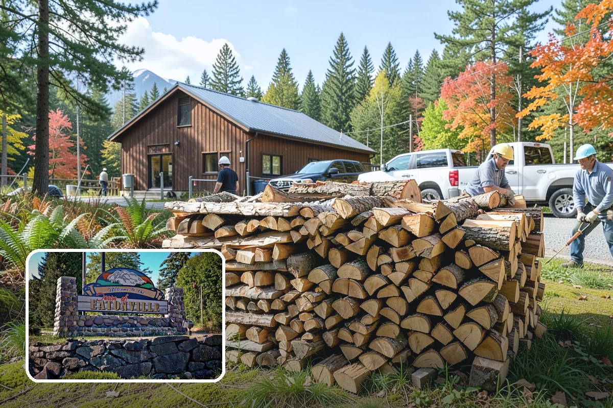 Three Cord Firewood in Eatonville, Pierce County, WA - A deep reserve for whole-winter wood heating