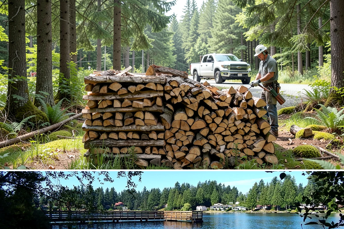 Three Cord Firewood in Federal Way, King County, WA - Order three cords in late summer to guarantee a full winter's reserve before demand peaks.