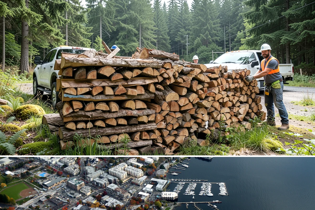 Three Cord Firewood in Kirkland, King County, WA - Order three cords in late summer to guarantee a full winter's reserve before demand peaks.