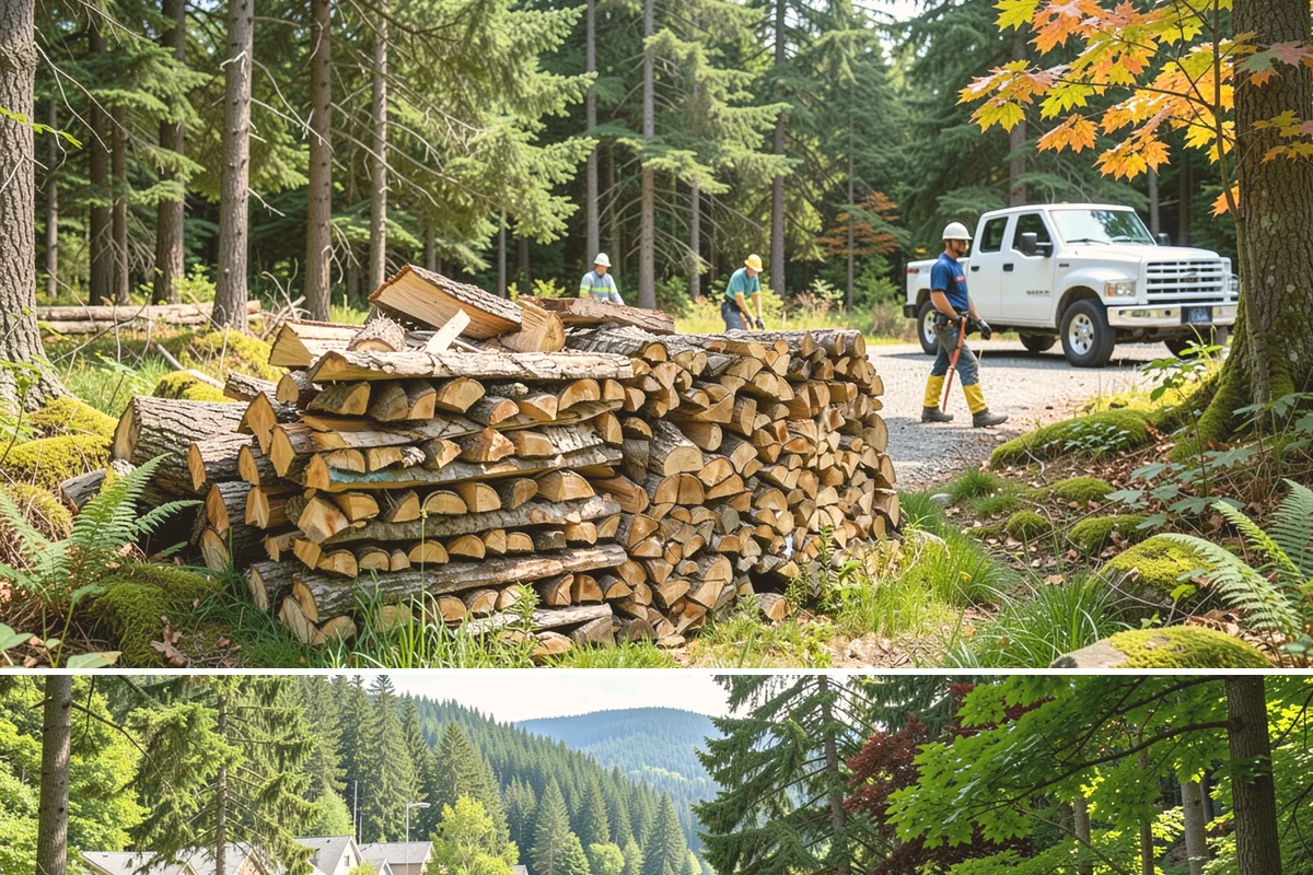 Three Cord Firewood in Lake Forest Park, King County, WA - Order three cords in late summer to guarantee a full winter's reserve before demand peaks.