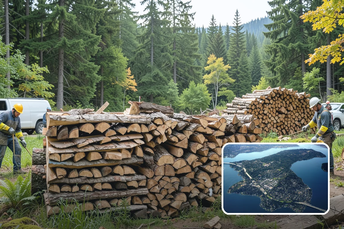 Three Cord Firewood in Mercer Island, King County, WA - A deep reserve for whole-winter wood heating
