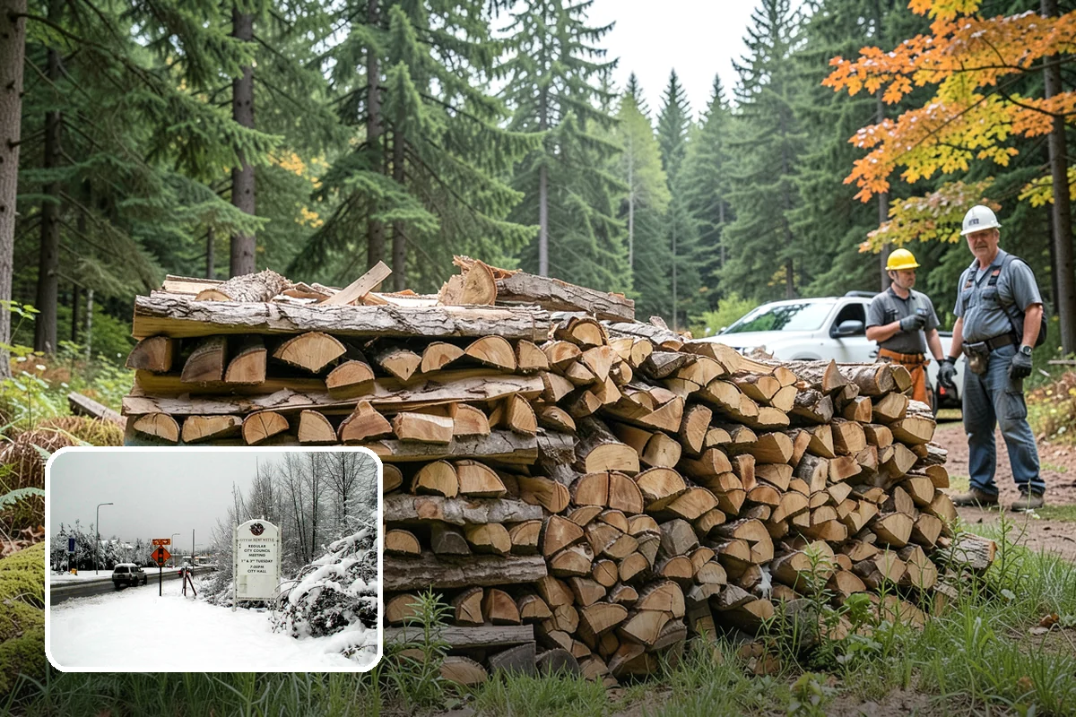 Three Cord Firewood in Newcastle, King County, WA - A deep reserve for whole-winter wood heating