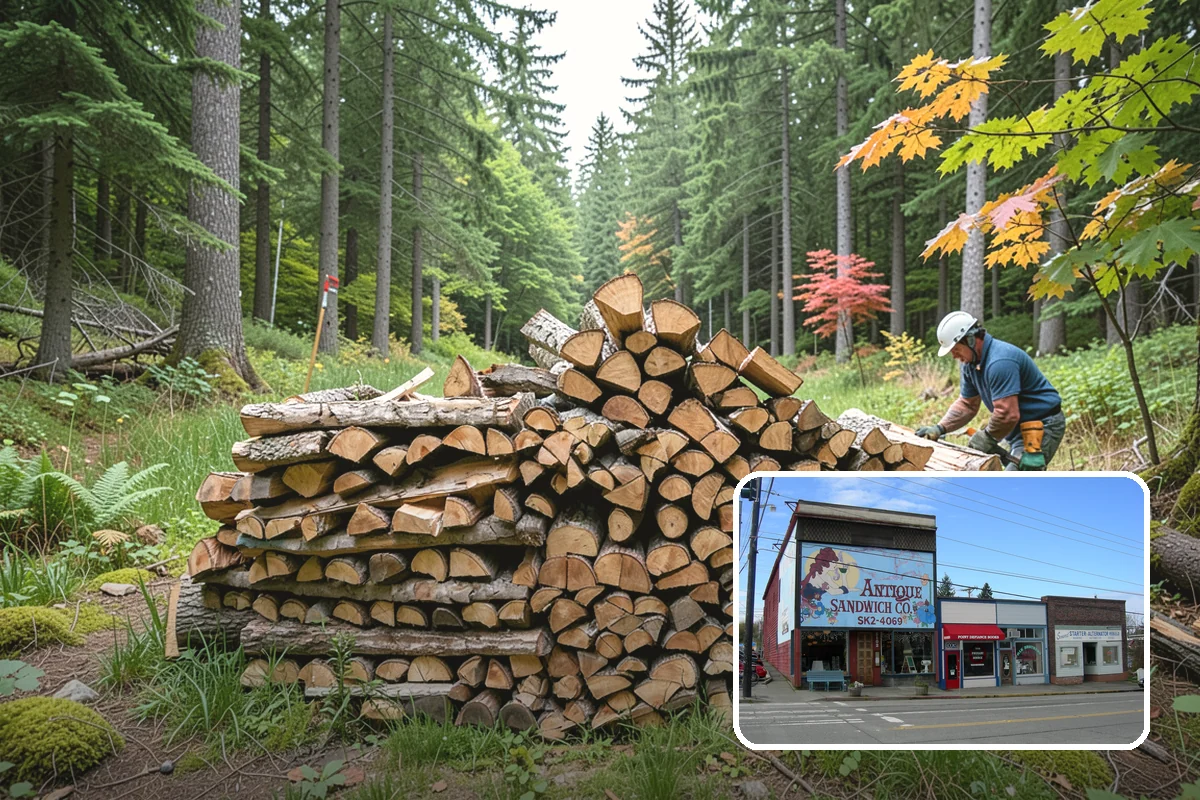 Three Cord Firewood in Ruston, Pierce County, WA - A deep reserve for whole-winter wood heating
