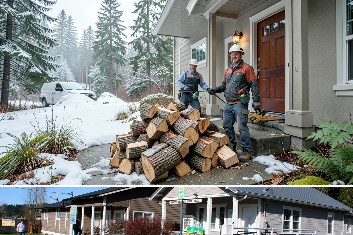 Three Cord Firewood in South Prairie, Pierce County, WA - Order three cords in late summer to guarantee a full winter's reserve before demand peaks.
